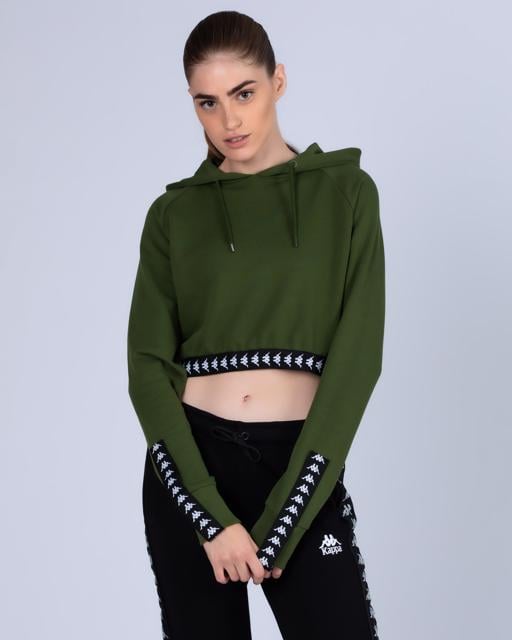 Yeşil 222 Banda Vanity  Kadın Yeşil-Siyah Regular Hoodie - KAPPA® Türkiye