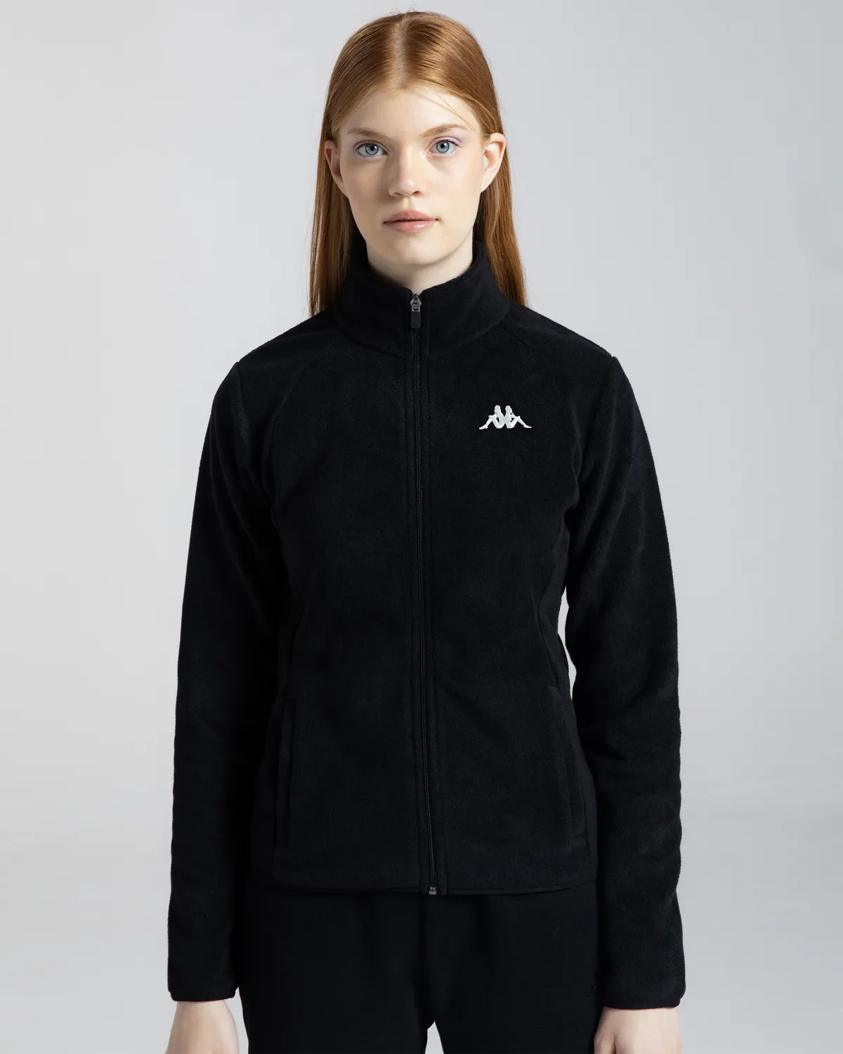 Siyah Logo Vavaux 2 Slim  Kadın Siyah Slim Fit Polar