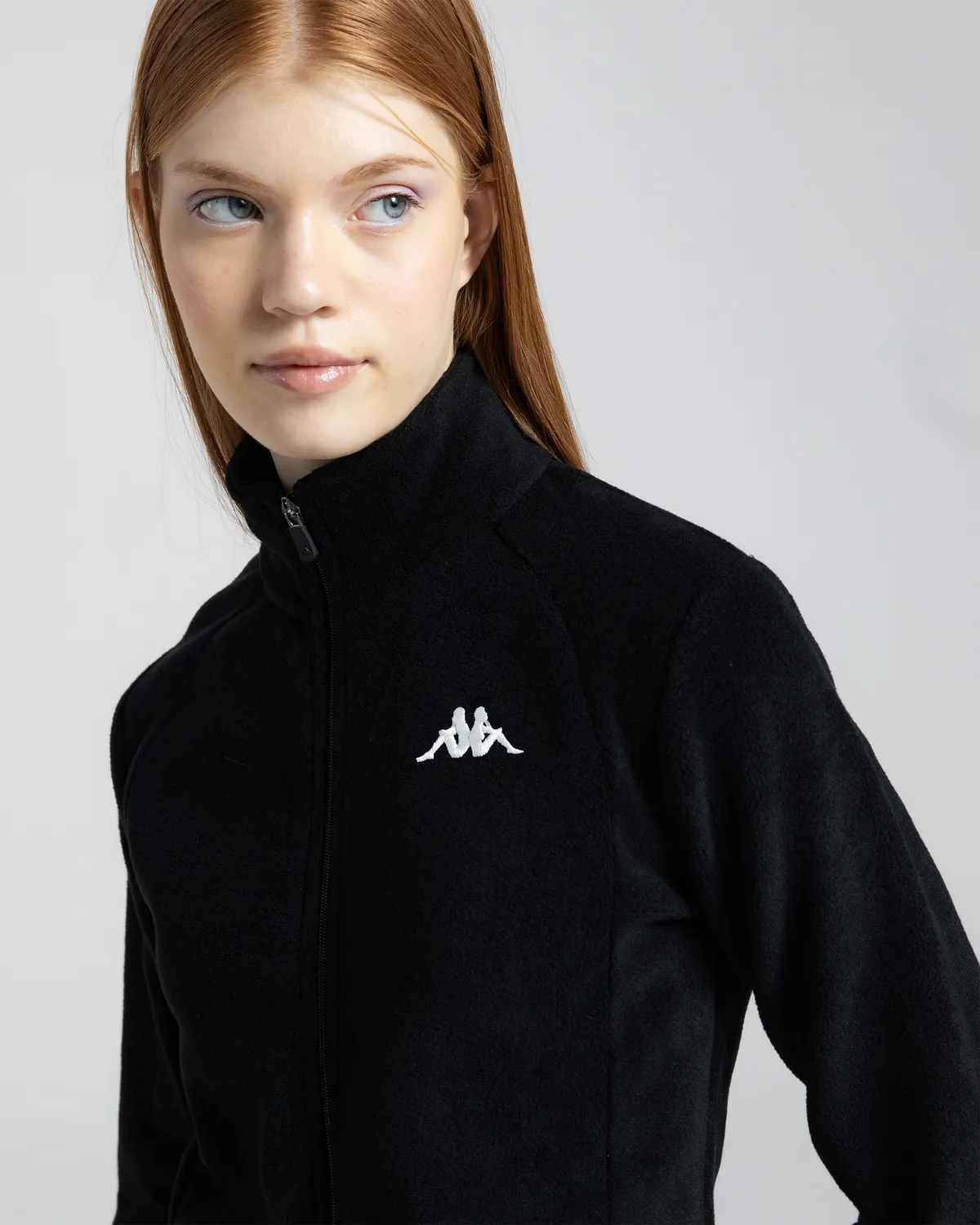 Siyah Logo Vavaux 2 Slim  Kadın Siyah Slim Fit Polar