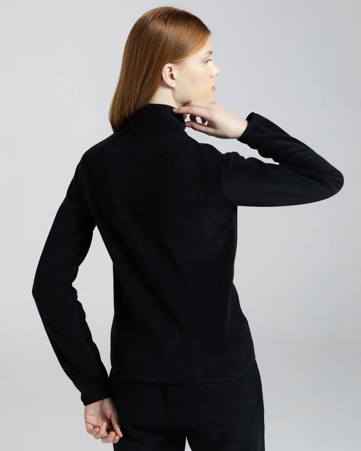 Siyah Logo Vavaux 2 Slim  Kadın Siyah Slim Fit Polar