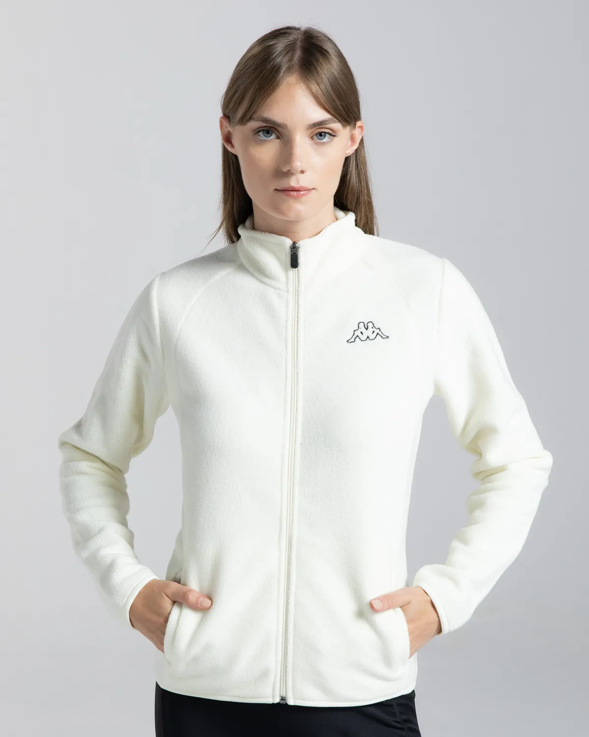 Beyaz Logo Vavaux 2 Slim  Kadın Beyaz Slim Fit Polar