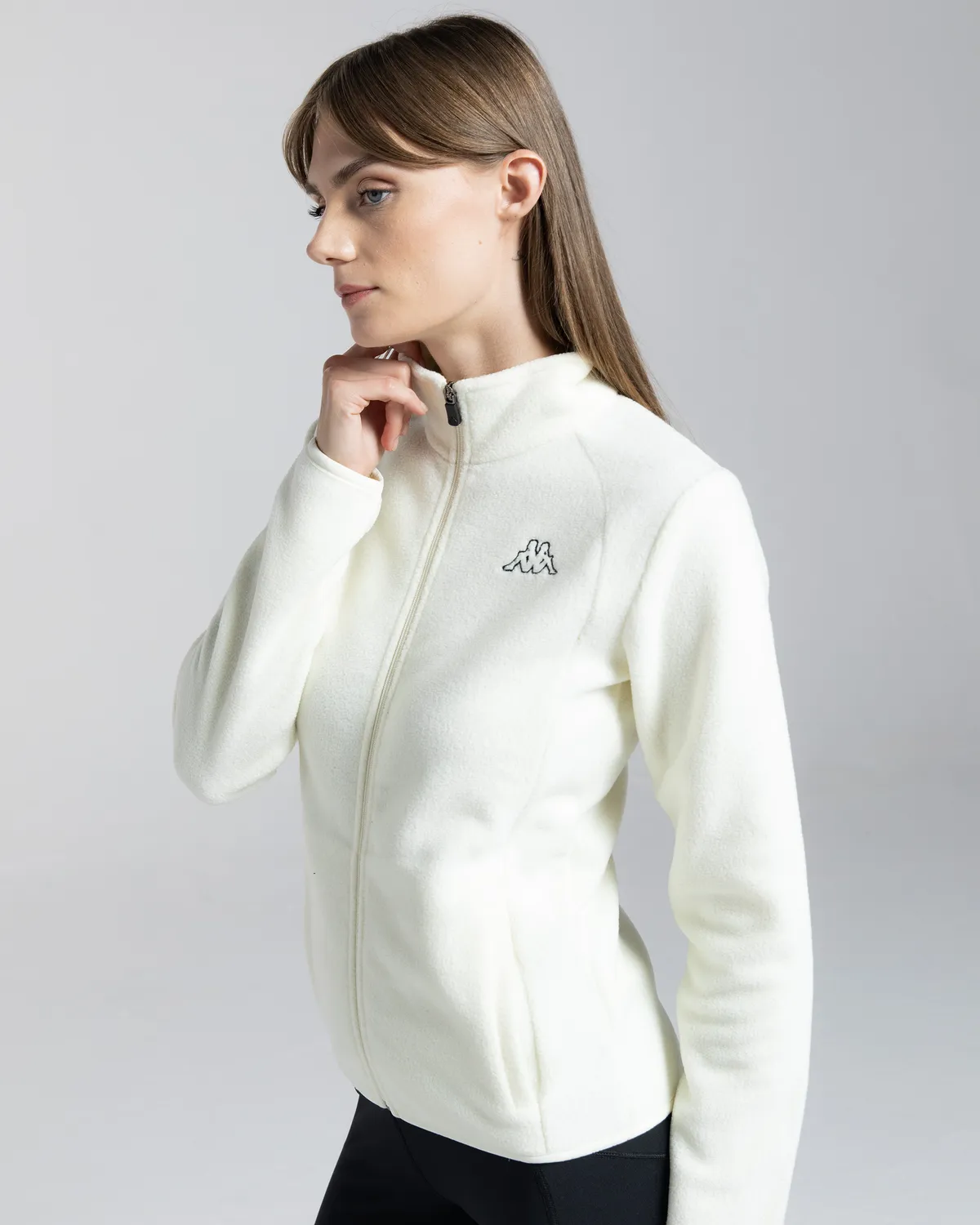 Beyaz Logo Vavaux 2 Slim  Kadın Beyaz Slim Fit Polar