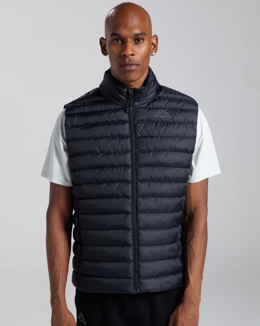 Siyah Logo Astrovest Erkek Siyah Regular Fit Yelek - KAPPA® Türkiye