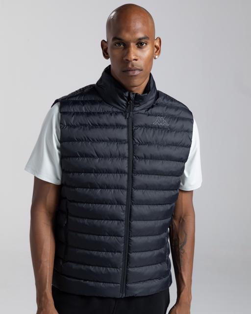 Siyah Logo Astrovest Erkek Siyah Regular Fit Yelek - KAPPA® Türkiye