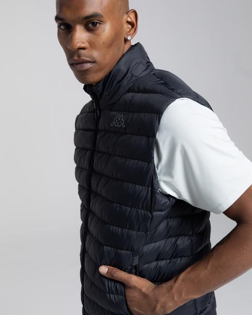 Siyah Logo Astrovest Erkek Siyah Regular Fit Yelek - KAPPA® Türkiye