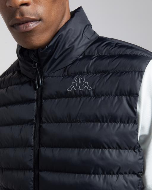 Siyah Logo Astrovest Erkek Siyah Regular Fit Yelek - KAPPA® Türkiye