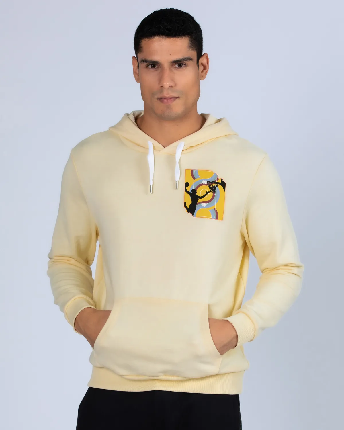 Bej Authentic Graphik Vincent  Erkek Bej Comfort Hoodie