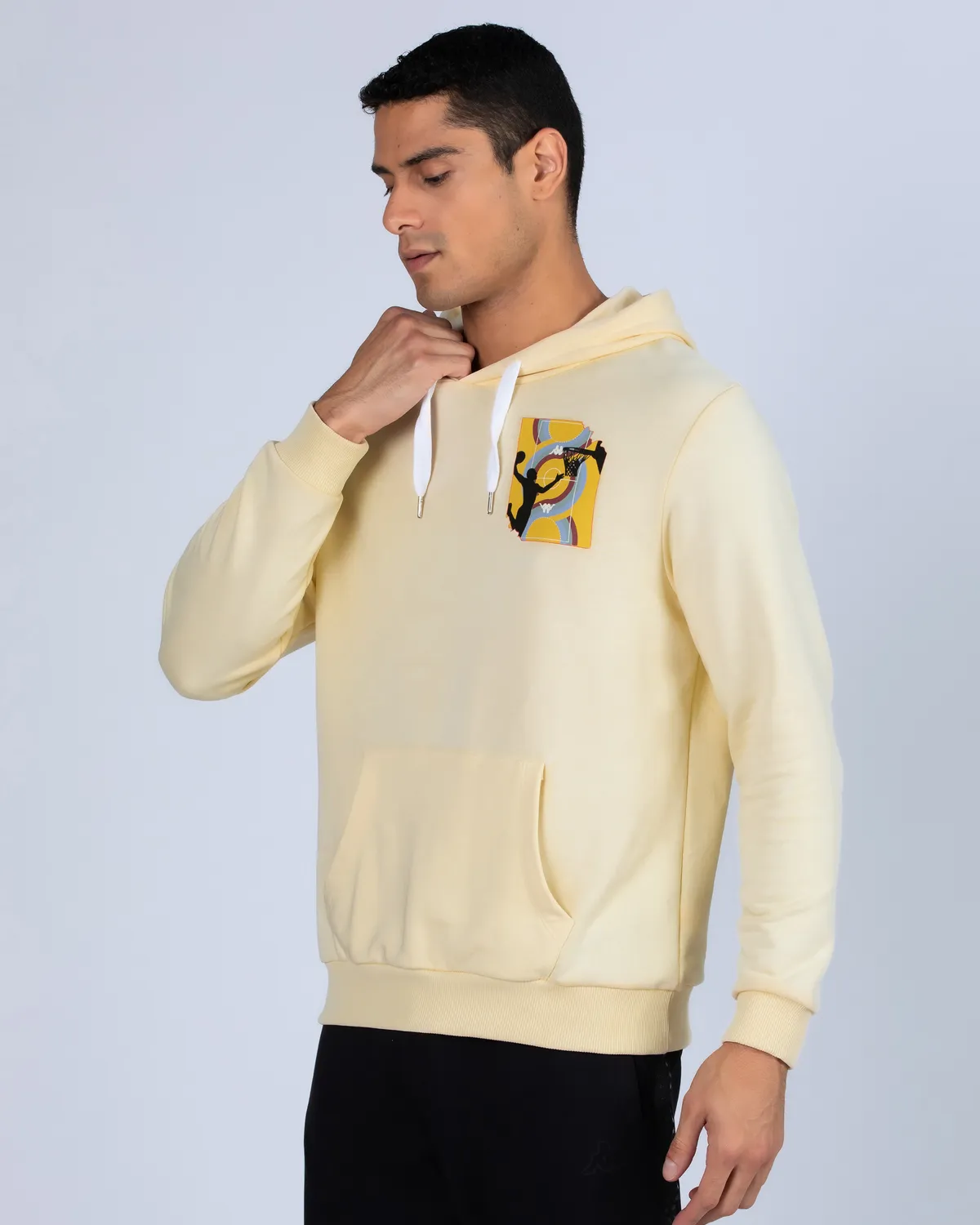 Bej Authentic Graphik Vincent  Erkek Bej Comfort Hoodie