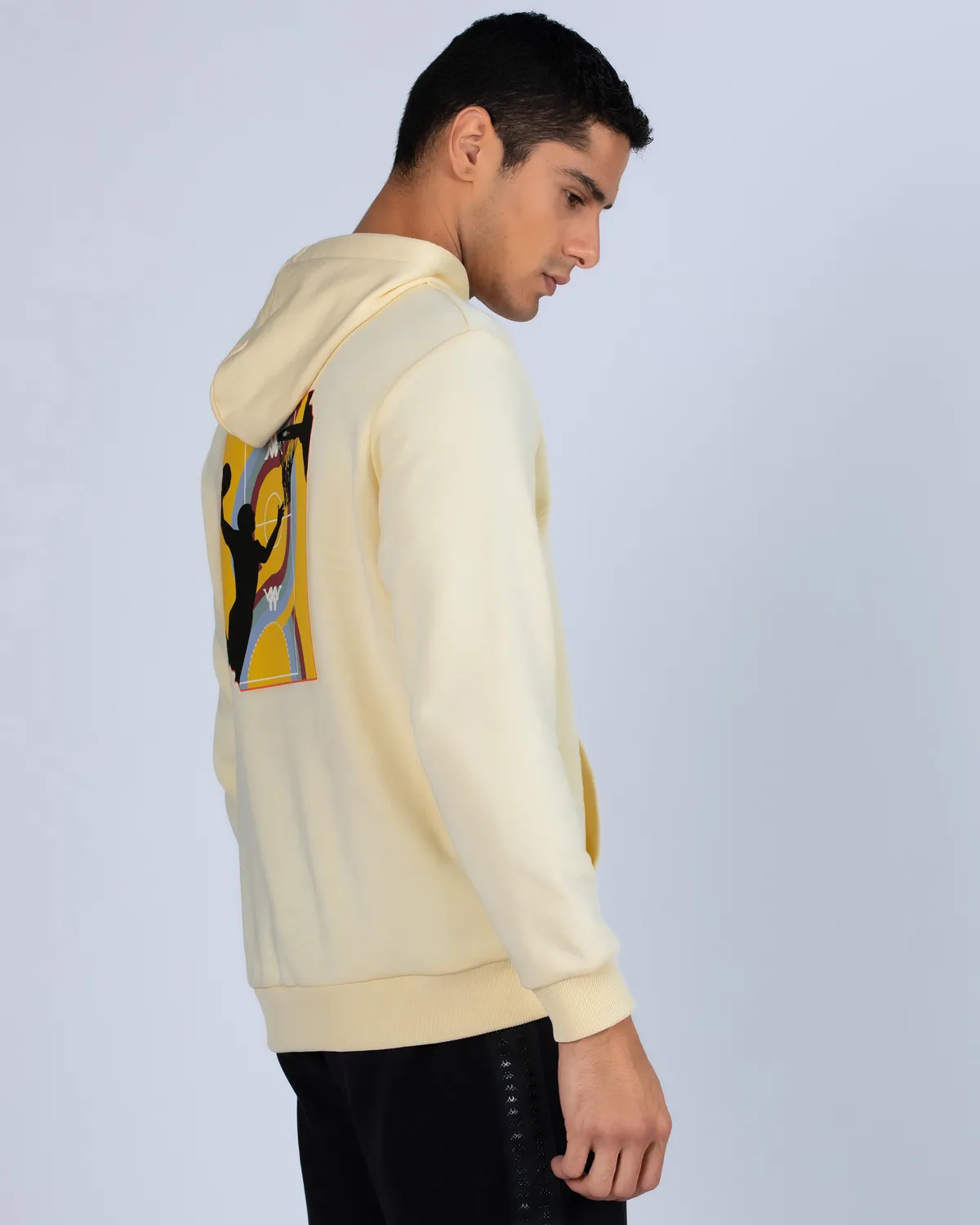 Bej Authentic Graphik Vincent  Erkek Bej Comfort Hoodie