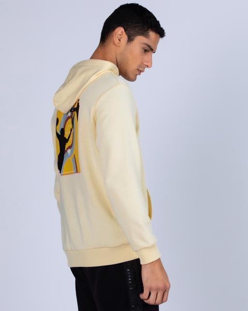 Bej Authentic Graphik Vincent  Erkek Bej Comfort Hoodie - KAPPA® Türkiye