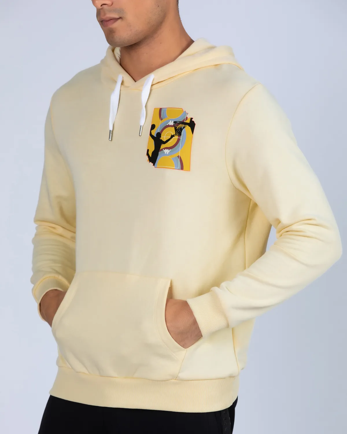 Bej Authentic Graphik Vincent  Erkek Bej Comfort Hoodie