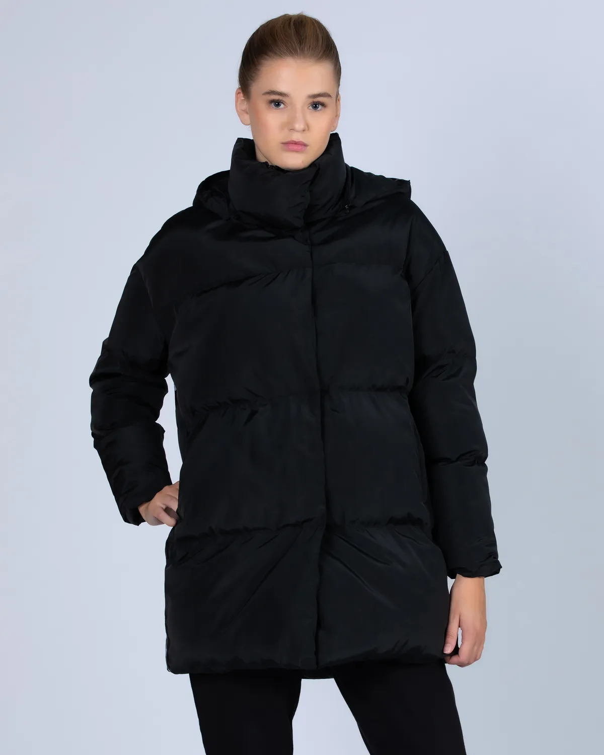 Siyah 222 Banda Leah  Kadın Siyah -  Beyaz Regular Mont