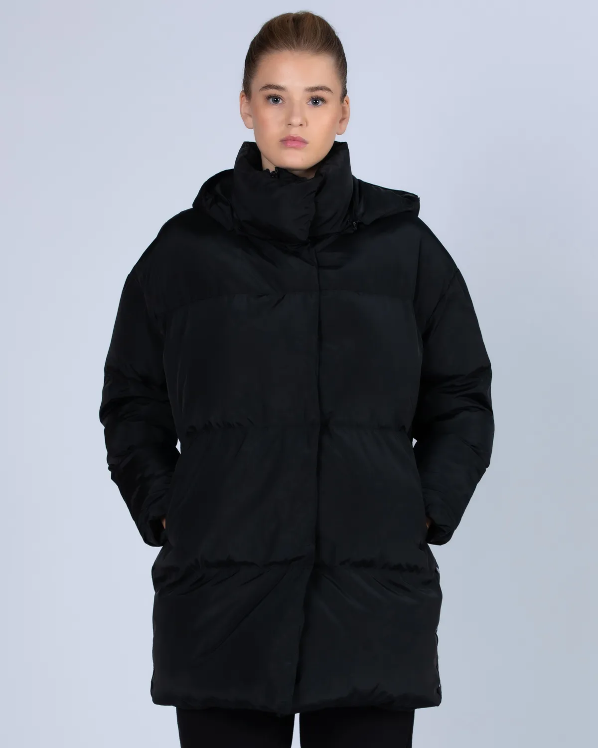 Siyah 222 Banda Leah  Kadın Siyah -  Beyaz Regular Mont