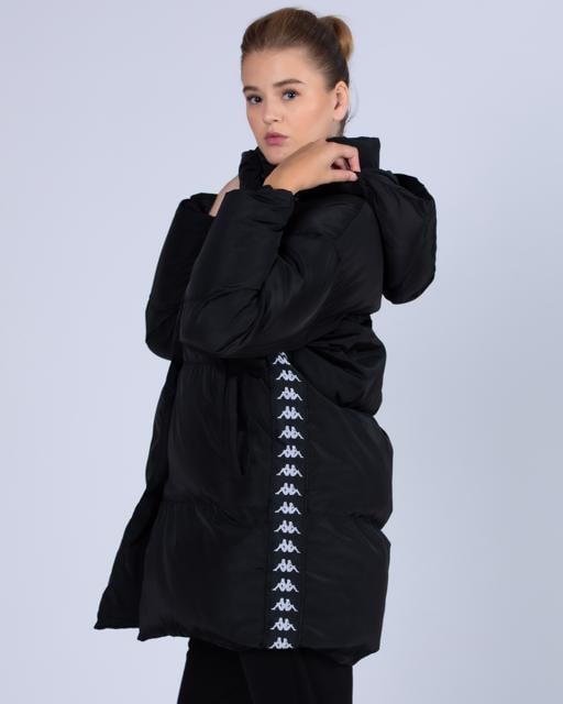 Siyah 222 Banda Leah  Kadın Siyah -  Beyaz Regular Mont - KAPPA® Türkiye