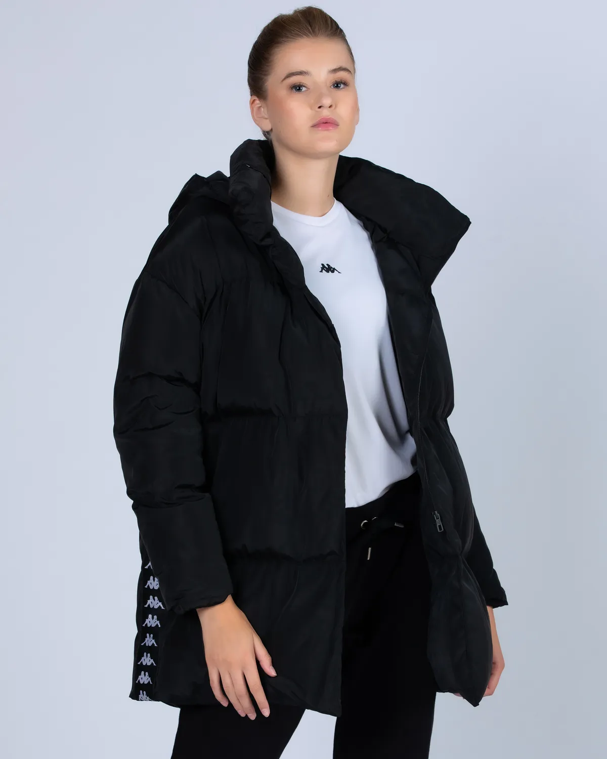 Siyah 222 Banda Leah  Kadın Siyah -  Beyaz Regular Mont