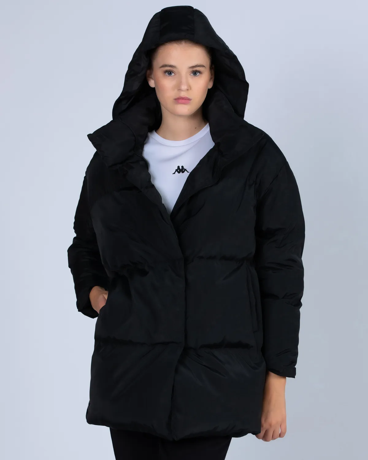 Siyah 222 Banda Leah  Kadın Siyah -  Beyaz Regular Mont