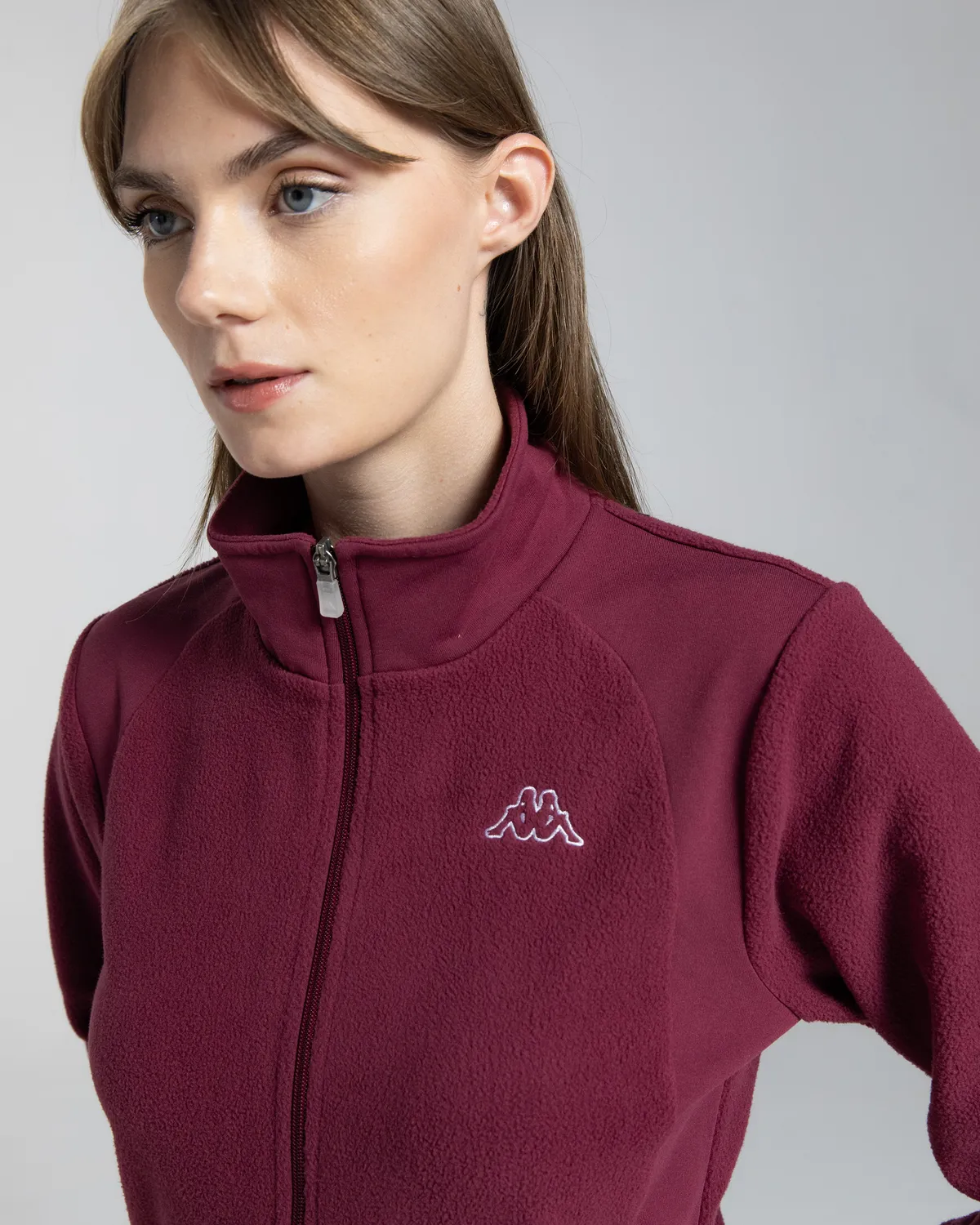 Kırmızı Logo Vavaux Slim  Kadın Kırmızı Slim Fit Polar