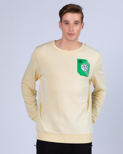Bej Authentic Graphik Vanes  Erkek Bej Comfort Sweatshirt - KAPPA® Türkiye