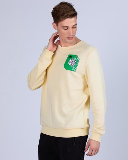 Bej Authentic Graphik Vanes  Erkek Bej Comfort Sweatshirt - KAPPA® Türkiye