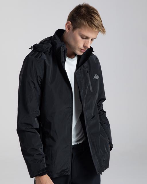 Siyah Pure  Erkek Siyah Regular Fit 3-İn-1 Mont - KAPPA® Türkiye