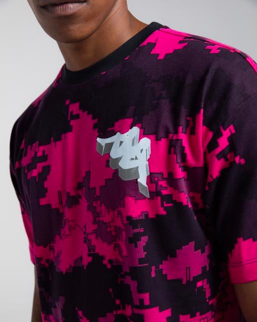 Siyah Authentic Graphik Gabriel Erkek Siyah - Pembe Comfort Tişört - KAPPA® Türkiye