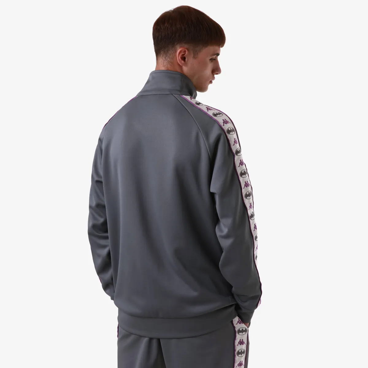 Gri Authentic Zed Warner Bros - Batman Erkek Gri Comfort Fit Fermuarlı Eşofman Üstü