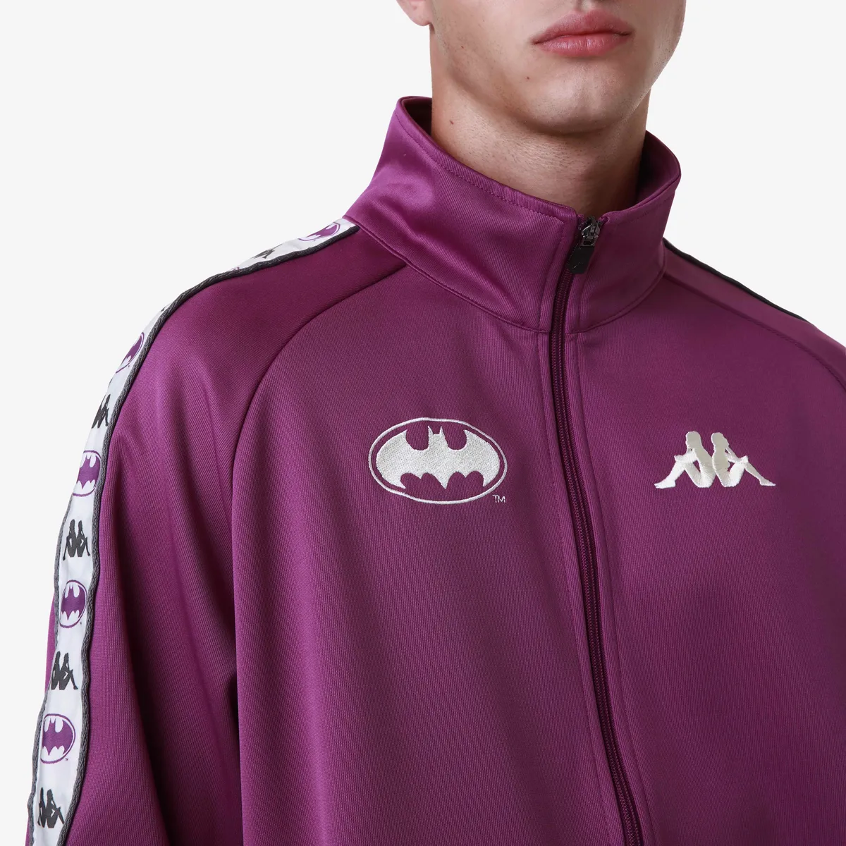 Mor Authentic Zed Warner Bros - Batman Erkek Lila Comfort Fermuarlı Eşofman Üstü