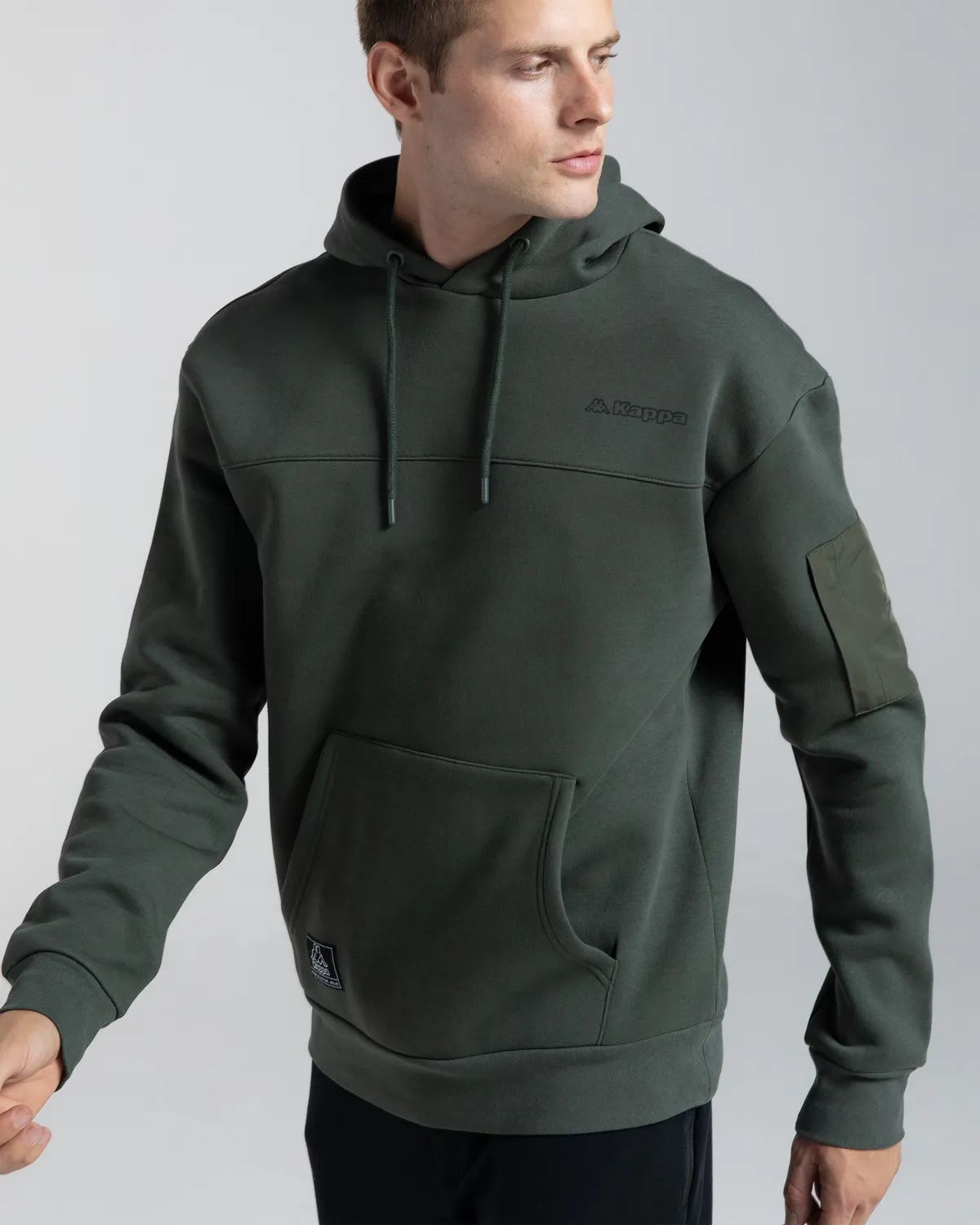 Yeşil Authentic Hita Erkek Haki Oversize Fit Hoodie