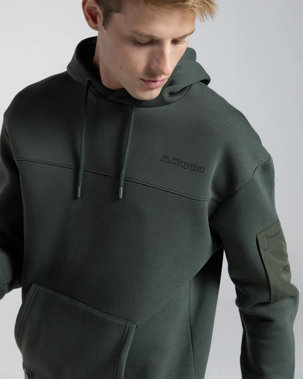 Yeşil Authentic Hita Erkek Haki Oversize Fit Hoodie