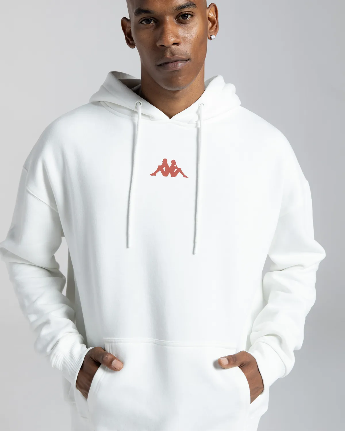 Beyaz Authentic Yao Erkek Beyaz Oversize Fit Hoodie