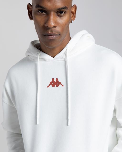 Beyaz Authentic Yao Erkek Beyaz Oversize Fit Hoodie - KAPPA® Türkiye