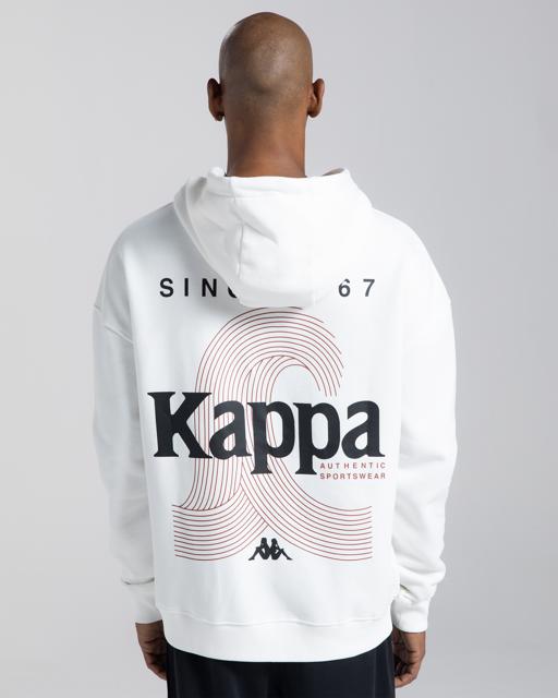 Beyaz Authentic Yao Erkek Beyaz Oversize Fit Hoodie - KAPPA® Türkiye