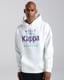 Authentic Ageo Erkek Beyaz Oversize Fit Hoodie