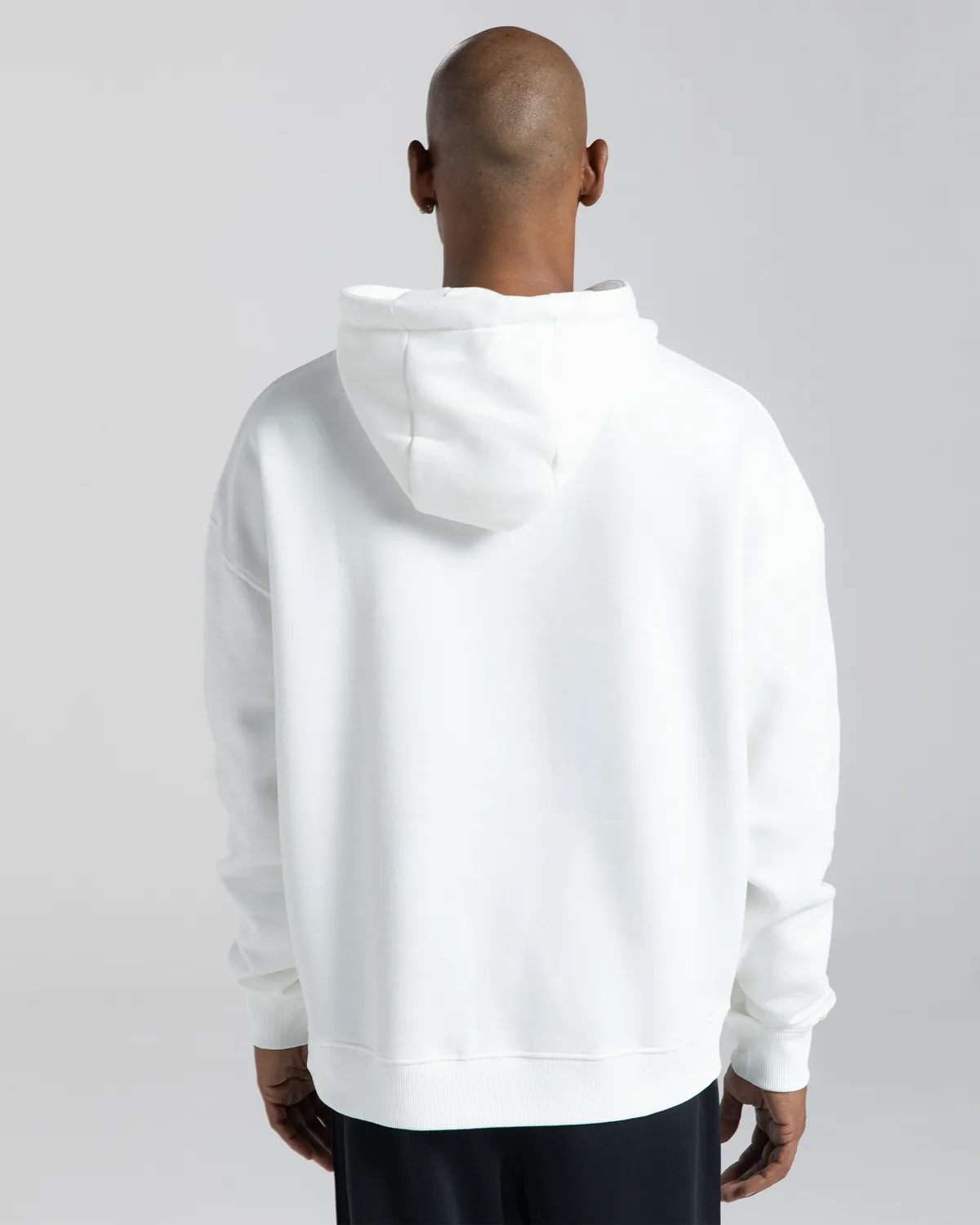 Beyaz Authentic Ageo Erkek Beyaz Oversize Hoodie