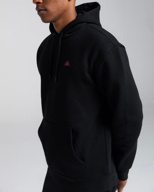 Siyah Authentic Fuji Erkek Siyah Oversize Fit Hoodie - KAPPA® Türkiye