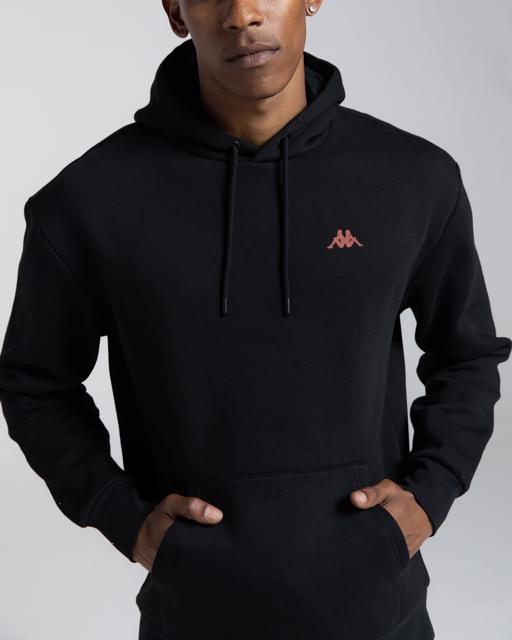 Siyah Authentic Fuji Erkek Siyah Oversize Fit Hoodie - KAPPA® Türkiye