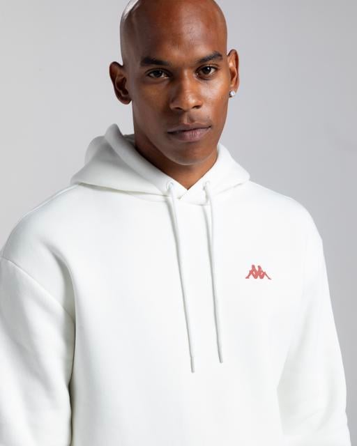 Beyaz Authentic Fuji Erkek Beyaz Oversize Fit Hoodie - KAPPA® Türkiye