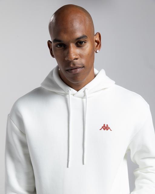 Beyaz Authentic Fuji Erkek Beyaz Oversize Fit Hoodie - KAPPA® Türkiye