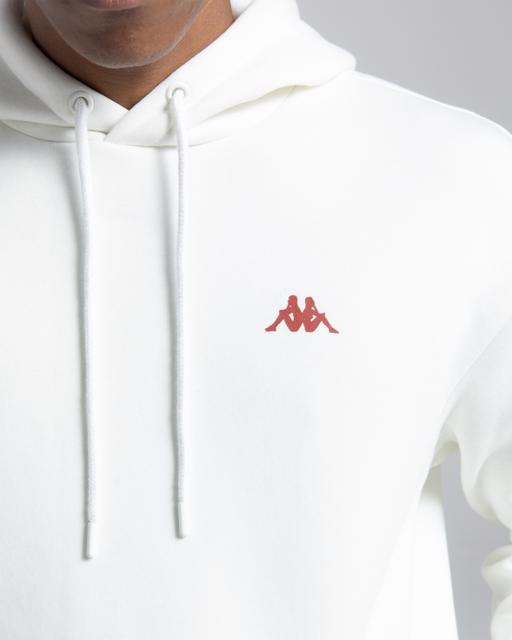 Beyaz Authentic Fuji Erkek Beyaz Oversize Fit Hoodie - KAPPA® Türkiye