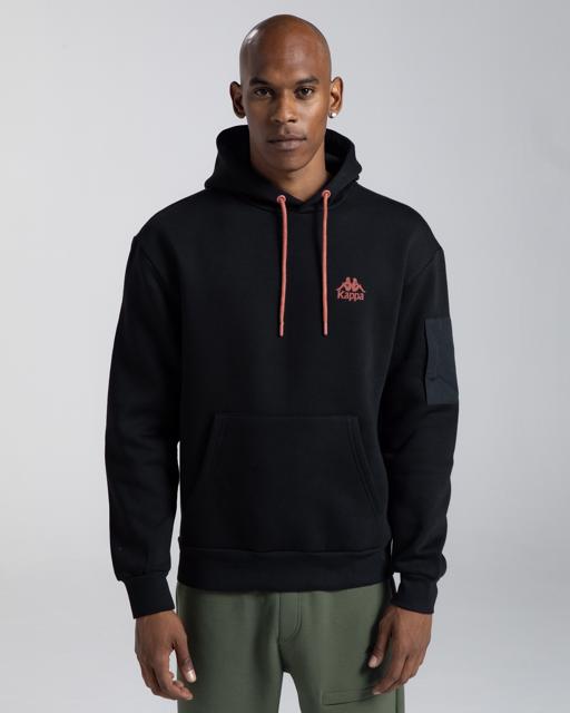 Siyah Authentic Sewa Erkek Siyah Oversize Fit Hoodie - KAPPA® Türkiye