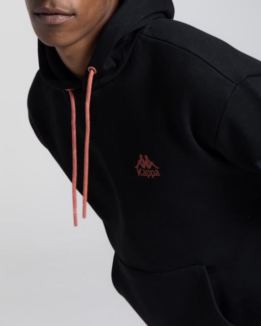 Siyah Authentic Sewa Erkek Siyah Oversize Fit Hoodie - KAPPA® Türkiye