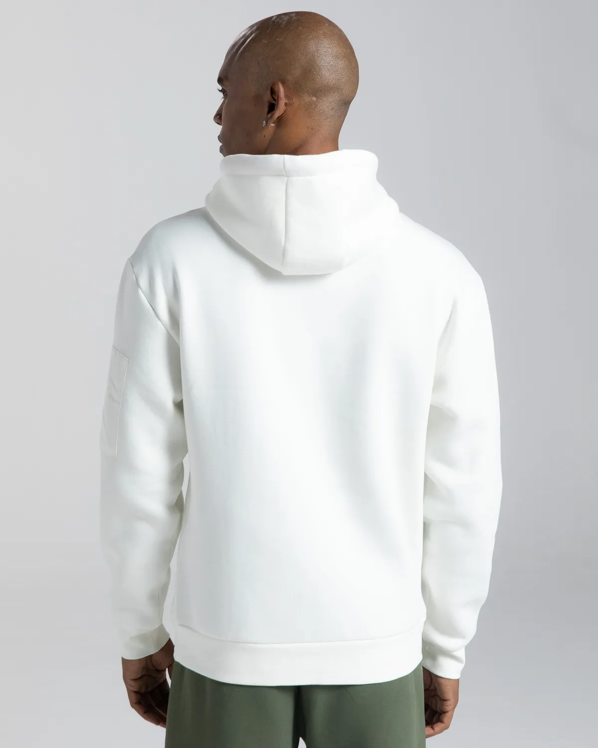 Beyaz Authentic Sewa Erkek Beyaz Oversize Fit Hoodie