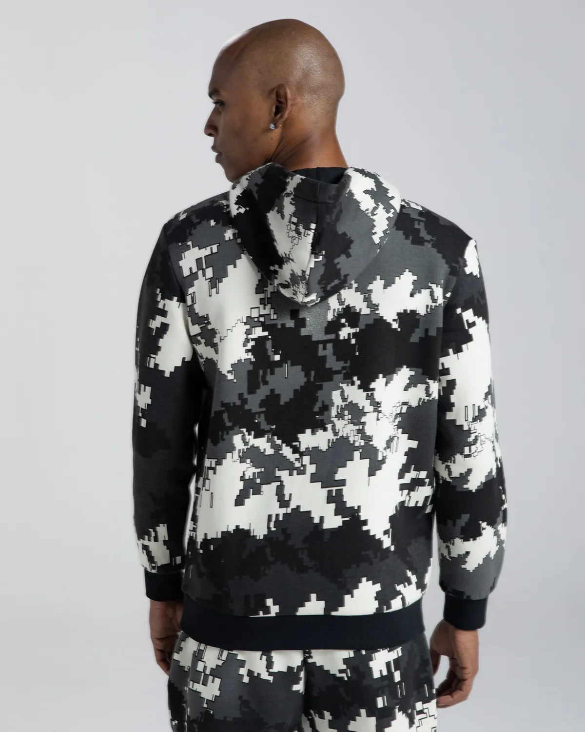 Siyah Authentic Graphik Gimmy Erkek Siyah-Beyaz Comfort Hoodie