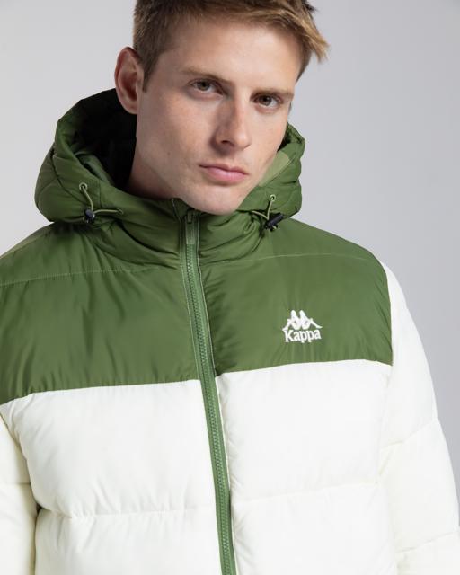 Beyaz Authentic Gamarit Erkek Beyaz - Yeşil Şişme Mont - KAPPA® Türkiye