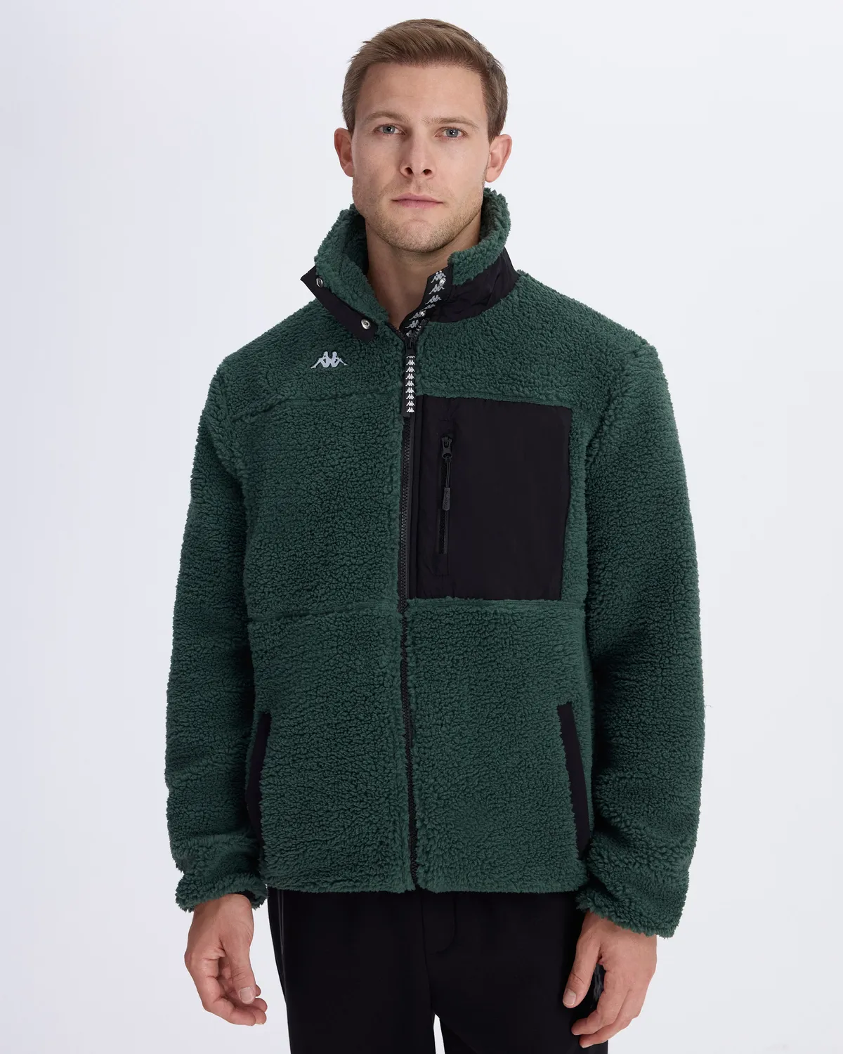 Yeşil Wottay Erkek Yeşil-Siyah Regular Fit Sherpa