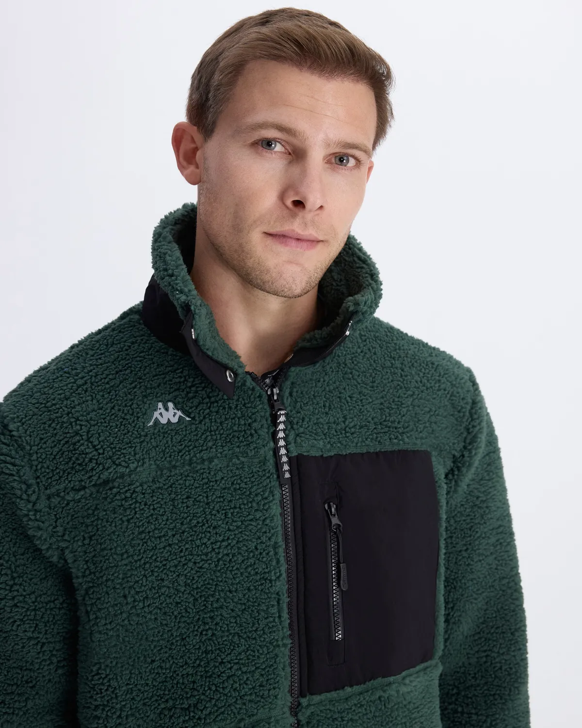 Yeşil Wottay Erkek Yeşil-Siyah Regular Fit Sherpa