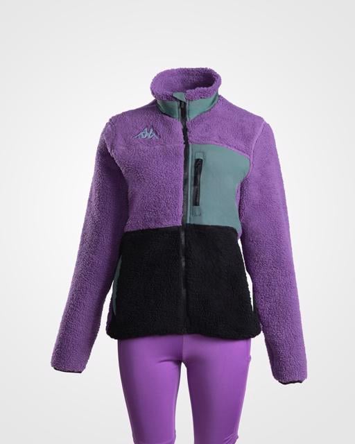 Mor Wallawa Kadın Mor-Siyah Regular Sherpa Mont - KAPPA® Türkiye