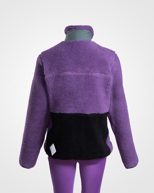 Mor Wallawa Kadın Mor-Siyah Regular Sherpa Mont - KAPPA® Türkiye