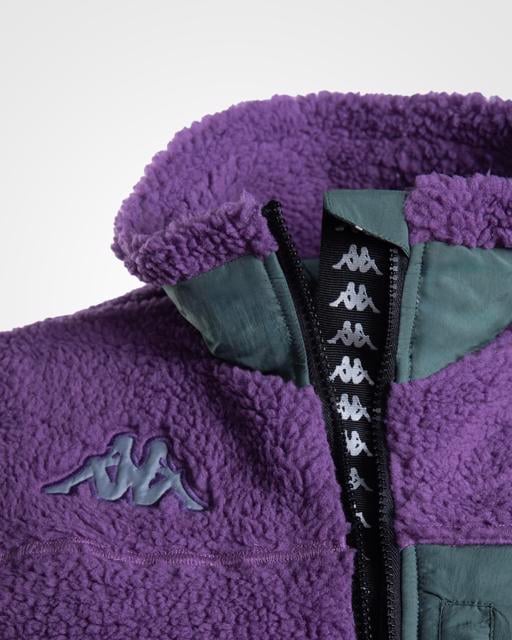 Mor Wallawa Kadın Mor-Siyah Regular Sherpa Mont - KAPPA® Türkiye