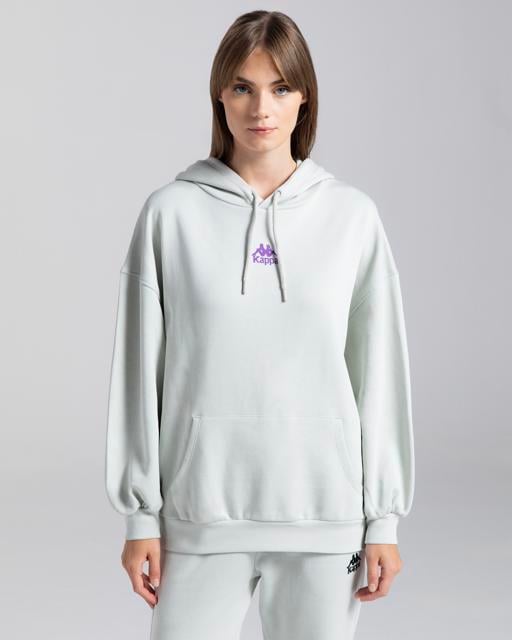 Gri Authentic Mira Kadın Gri Oversize Fit Hoodie - KAPPA® Türkiye
